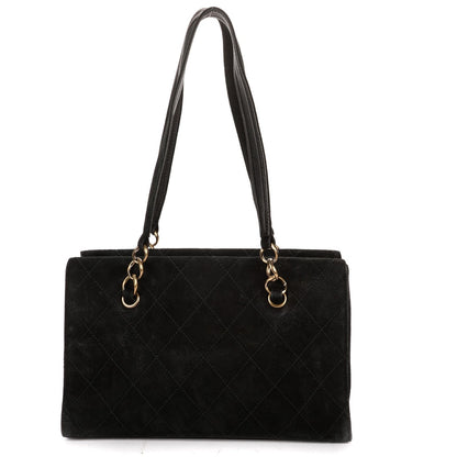 Chanel Vintage Wild Stitch Tote Black Quilted Canvas — view 5