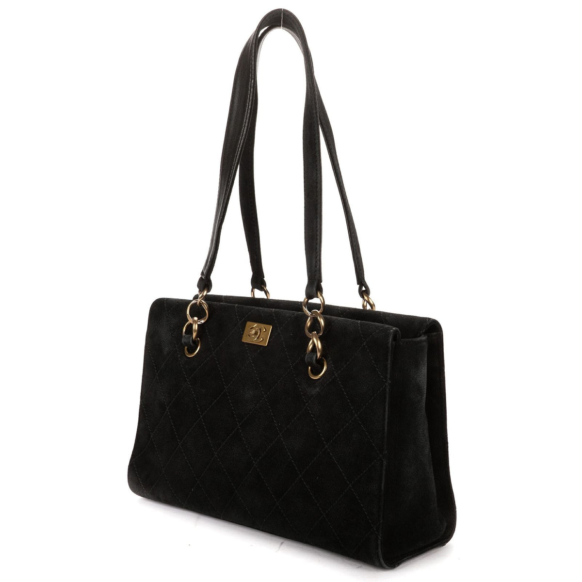 Chanel Vintage Wild Stitch Tote Black Quilted Canvas — view 2