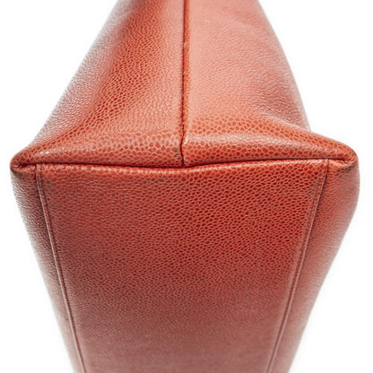 Chanel Large CC Dome Tote Red Caviar Leather — view 7