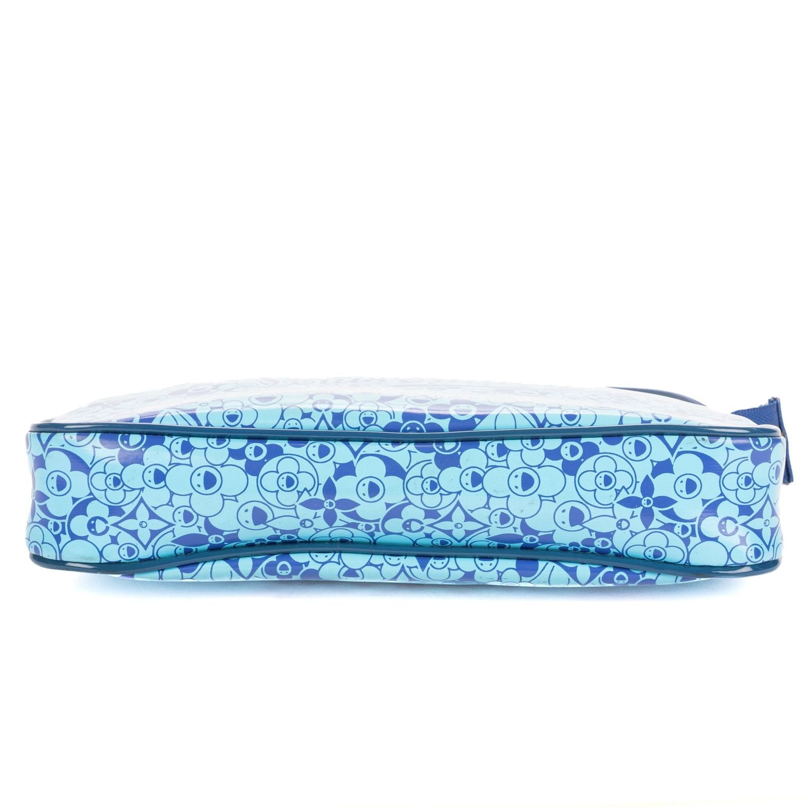 Louis Vuitton Limited Edition Takashi Murakami Cosmic Blossom Pochette Blue — view 6