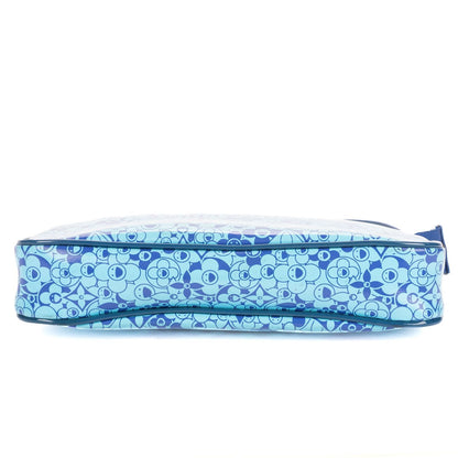 Louis Vuitton Limited Edition Takashi Murakami Cosmic Blossom Pochette Blue — view 6