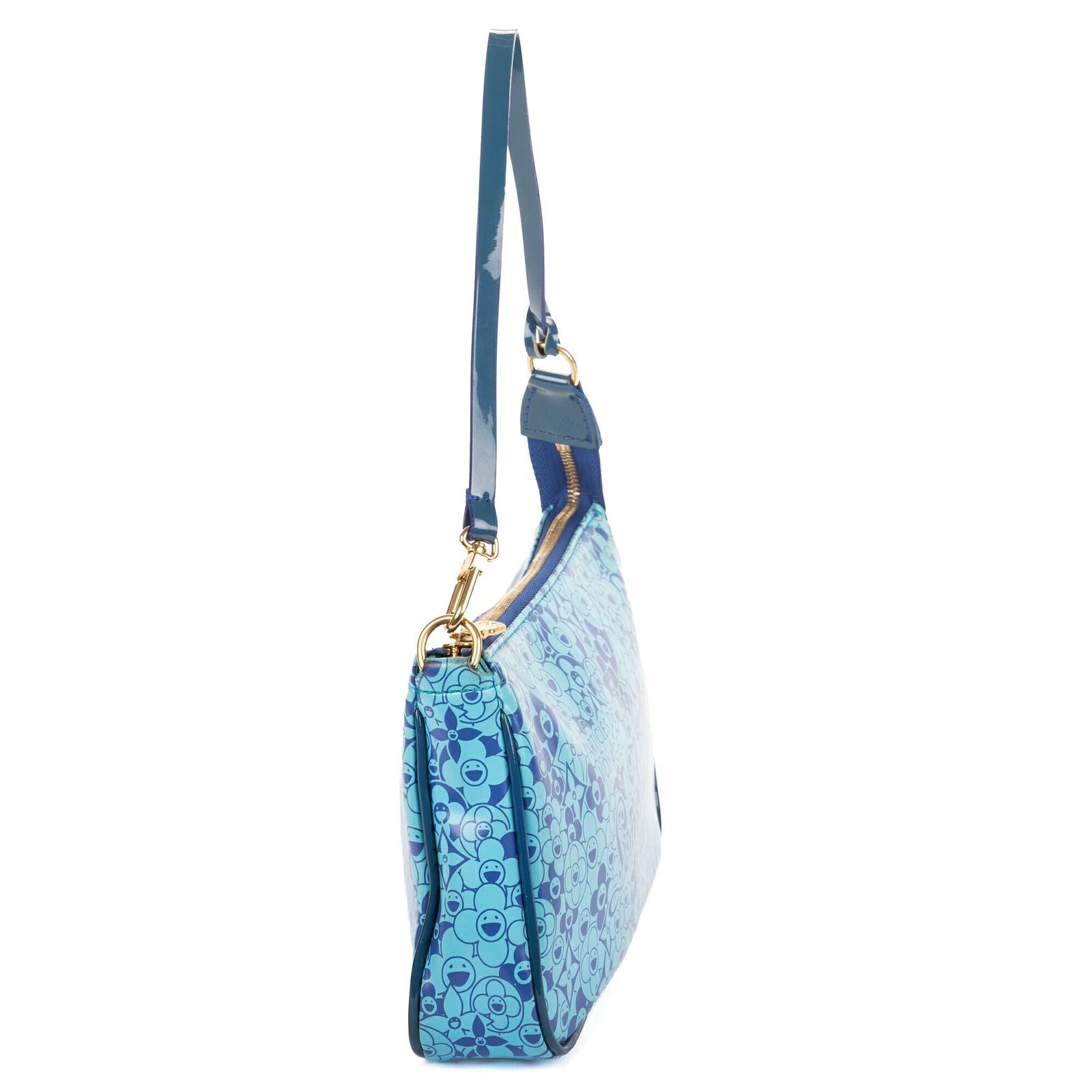Louis Vuitton Limited Edition Takashi Murakami Cosmic Blossom Pochette Blue — view 4