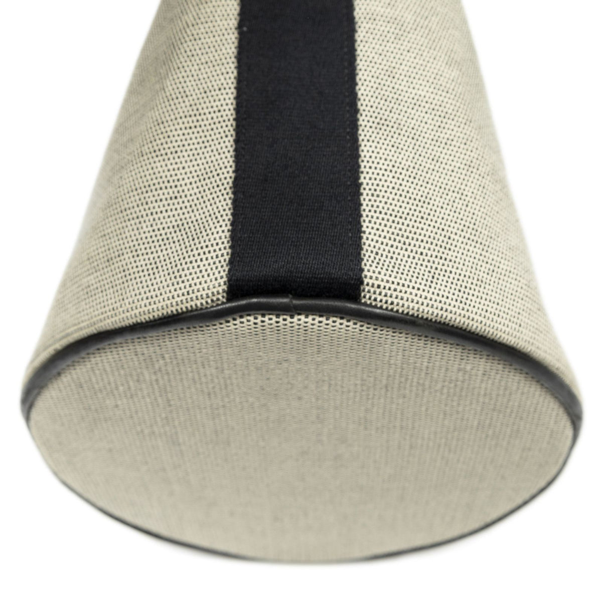 Hermes Saxo Beige Black Toile Shoulder Bag — view 7