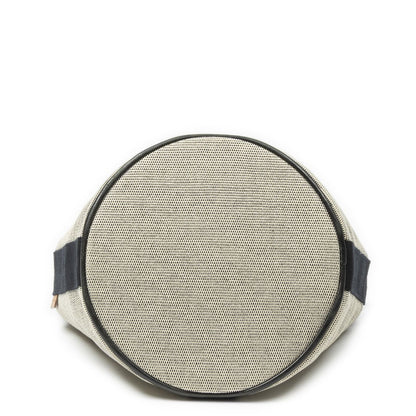 Hermes Saxo Beige Black Toile Shoulder Bag — view 6