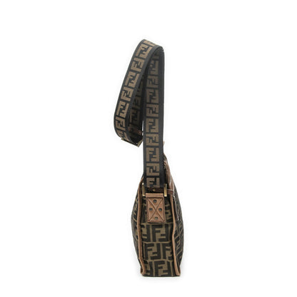 Fendi Square Flat Crossbody Brown Black Zucca Canvas — view 4