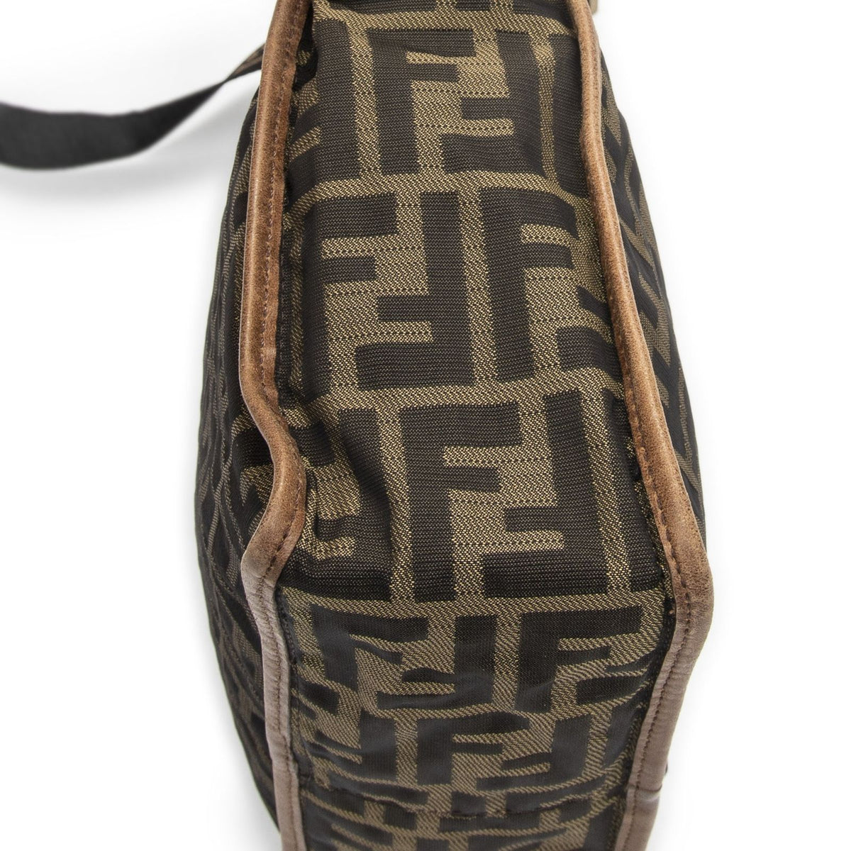 Fendi Square Flat Crossbody Brown Black Zucca Canvas — view 7