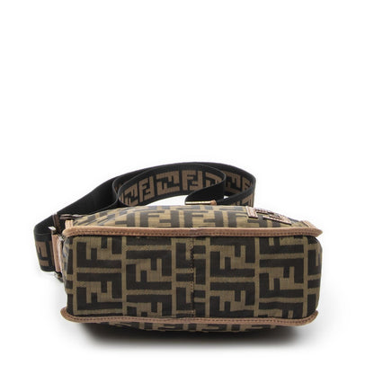 Fendi Square Flat Crossbody Brown Black Zucca Canvas — view 6