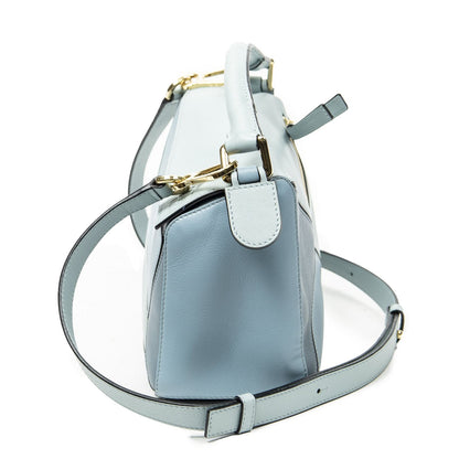 Loewe Mini Puzzle Bag Blue Calfskin Leather — view 3