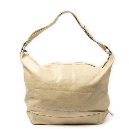 Balenciaga Courier Bag Beige Distressed Calfskin Leather — view 5