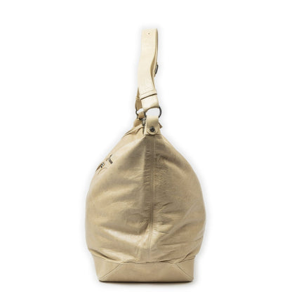 Balenciaga Courier Bag Beige Distressed Calfskin Leather — view 3