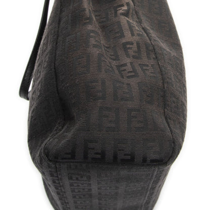 Fendi Vertical FF Slim Handle Tote Black Zucchino Canvas — view 7