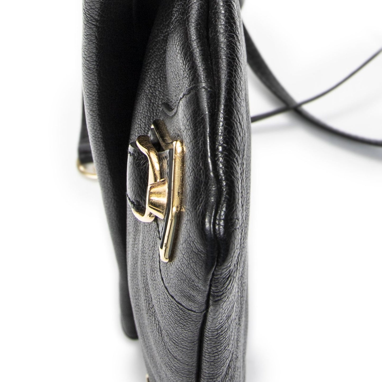 Balenciaga Metallic Edge Envelope Clutch Crossbody Black Grain Calfskin Leather — view 8
