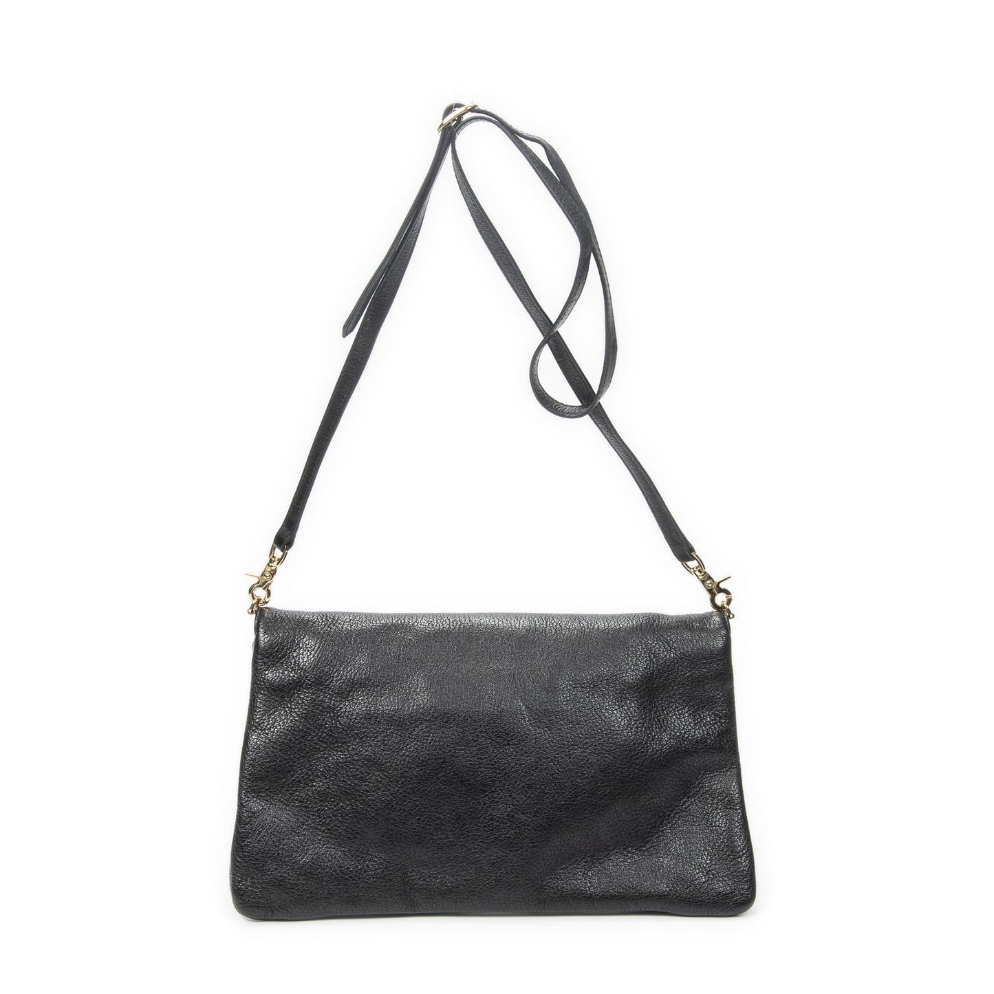 Balenciaga Metallic Edge Envelope Clutch Crossbody Black Grain Calfskin Leather — view 5