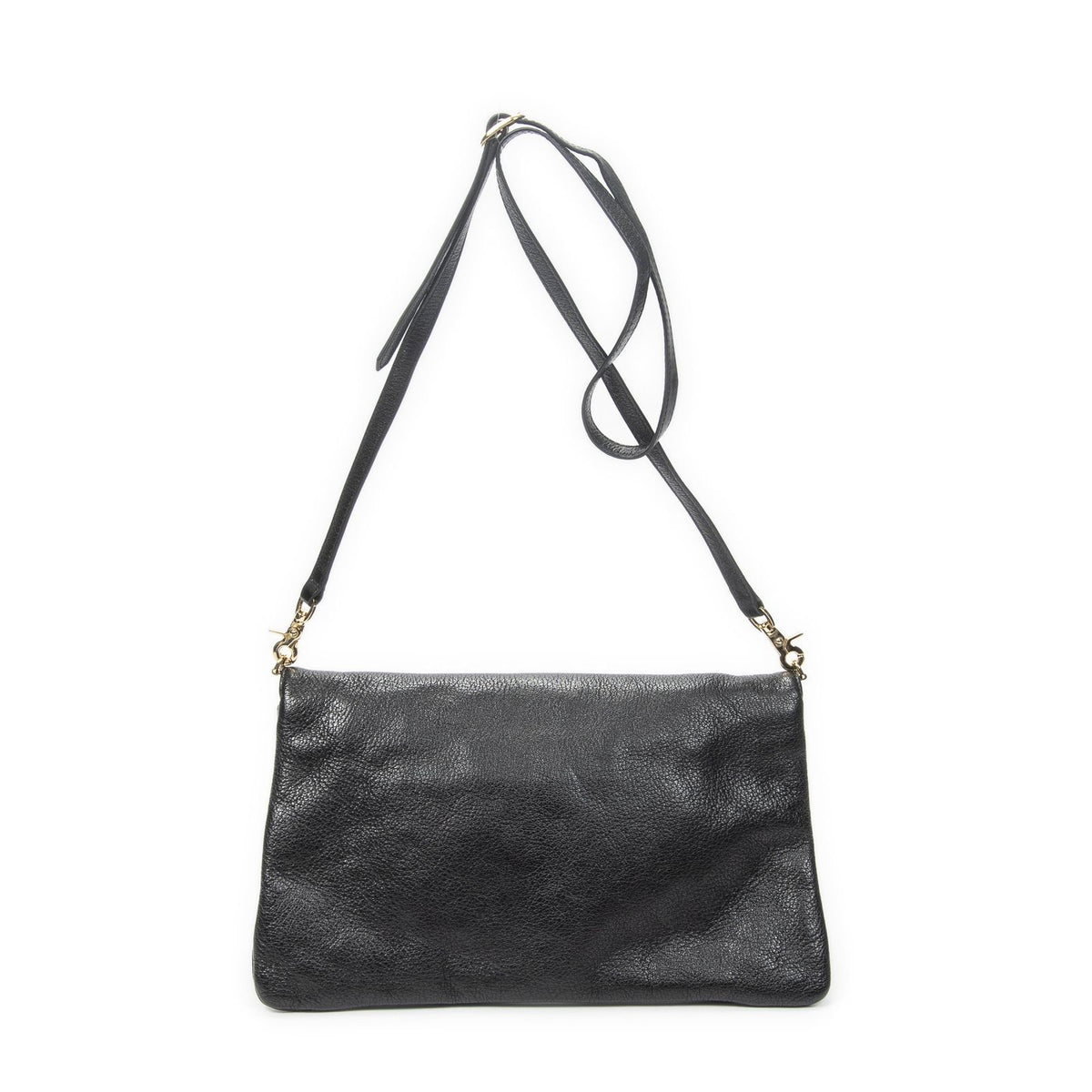 Balenciaga Metallic Edge Envelope Clutch Crossbody Black Grain Calfskin Leather — view 5