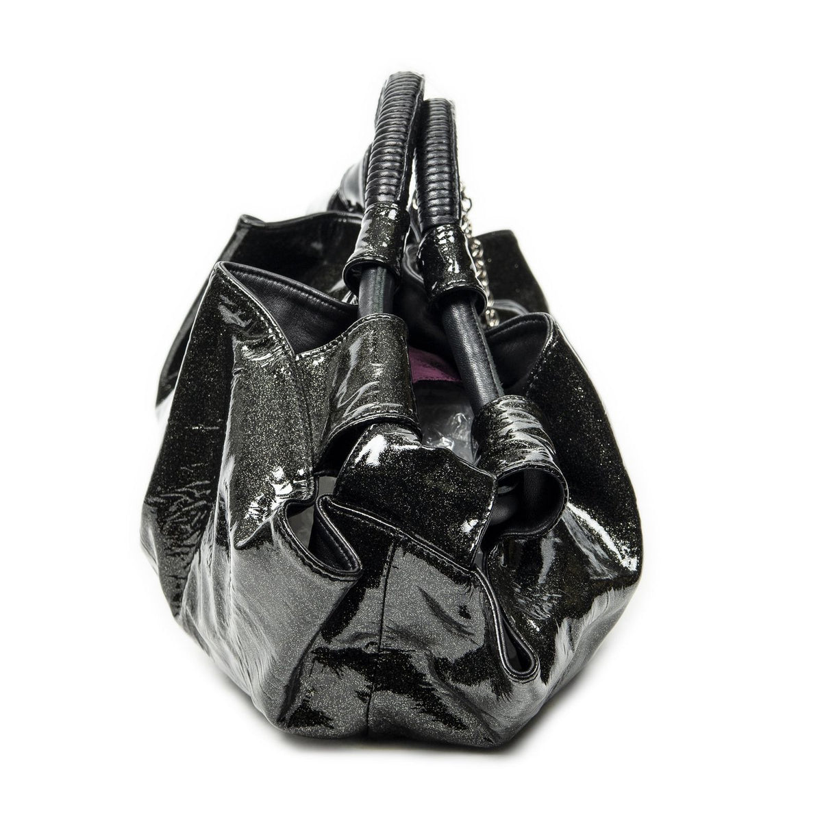 Loewe Large Airbrisa Hobo Metallic Black Patent Leather — view 4