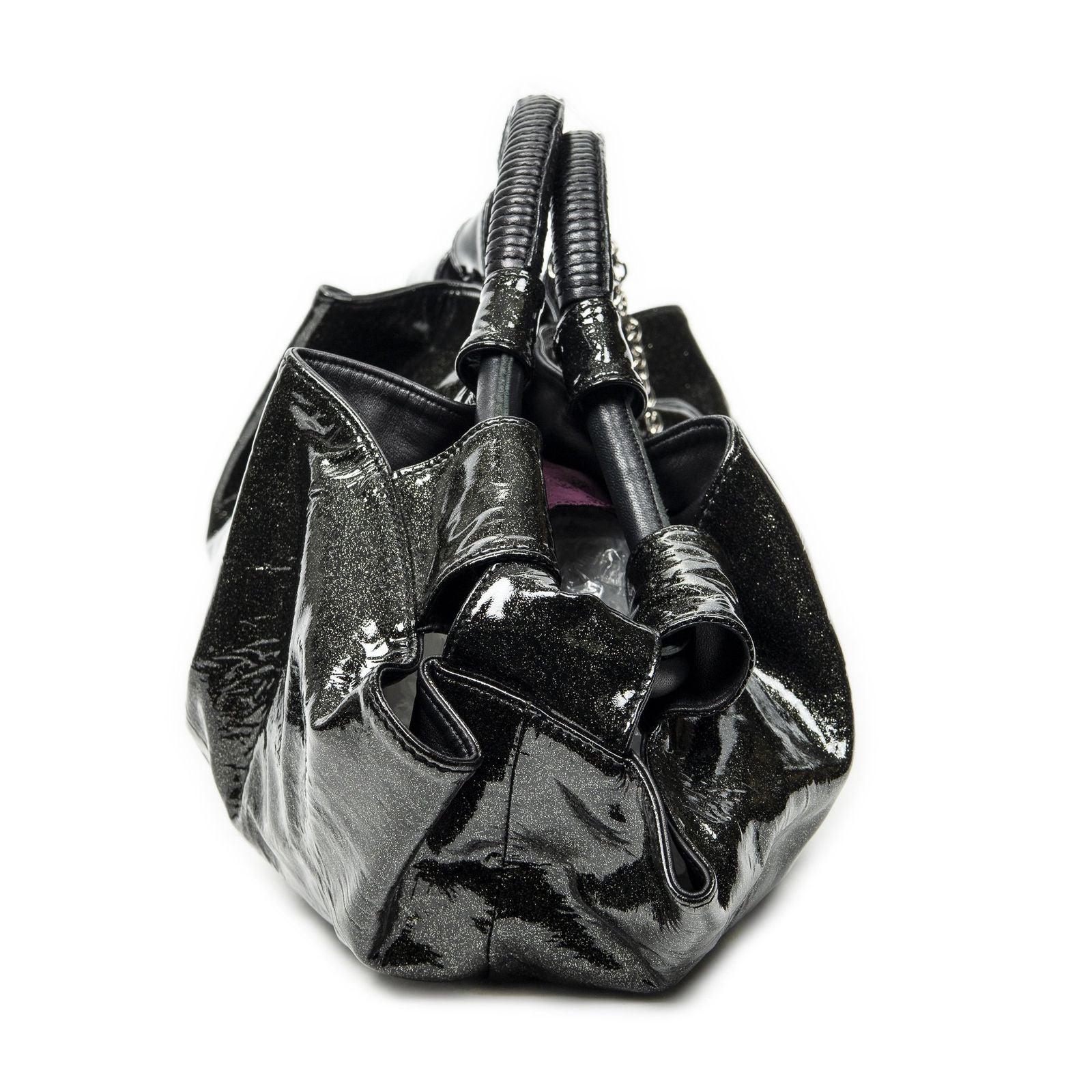Loewe Large Airbrisa Hobo Metallic Black Patent Leather — view 4