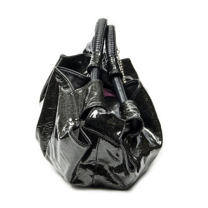 Loewe Large Airbrisa Hobo Metallic Black Patent Leather — view 4