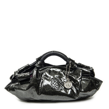 Loewe Large Airbrisa Hobo Metallic Black Patent Leather