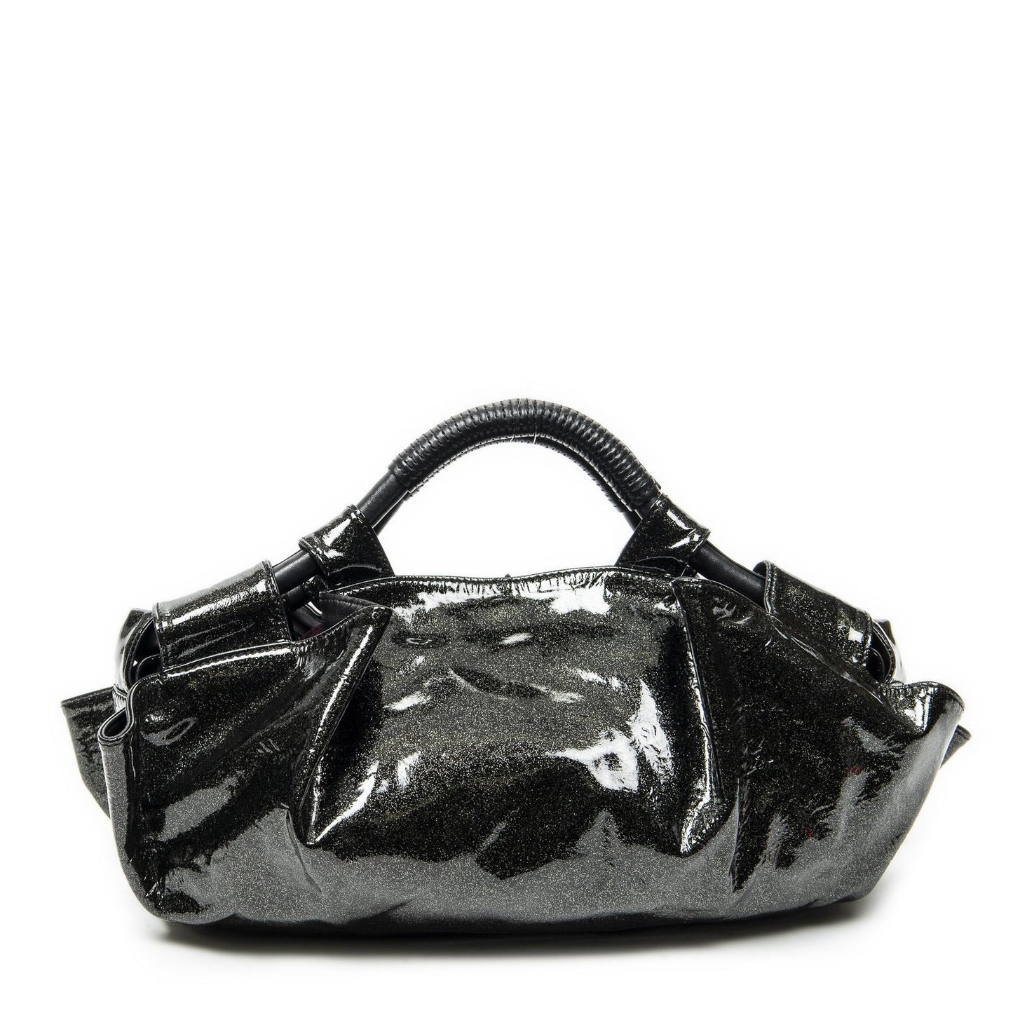Loewe Large Airbrisa Hobo Metallic Black Patent Leather — view 5
