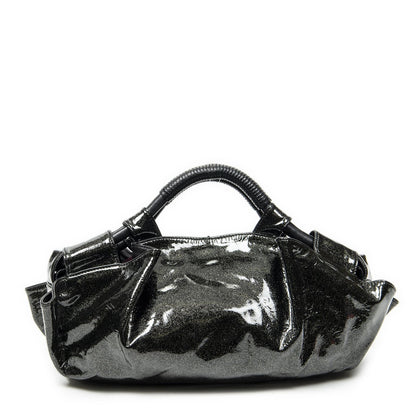 Loewe Large Airbrisa Hobo Metallic Black Patent Leather — view 5