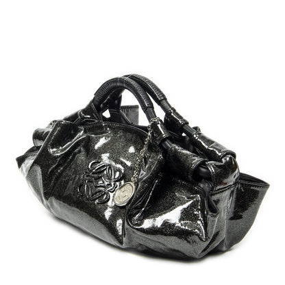 Loewe Large Airbrisa Hobo Metallic Black Patent Leather — view 2