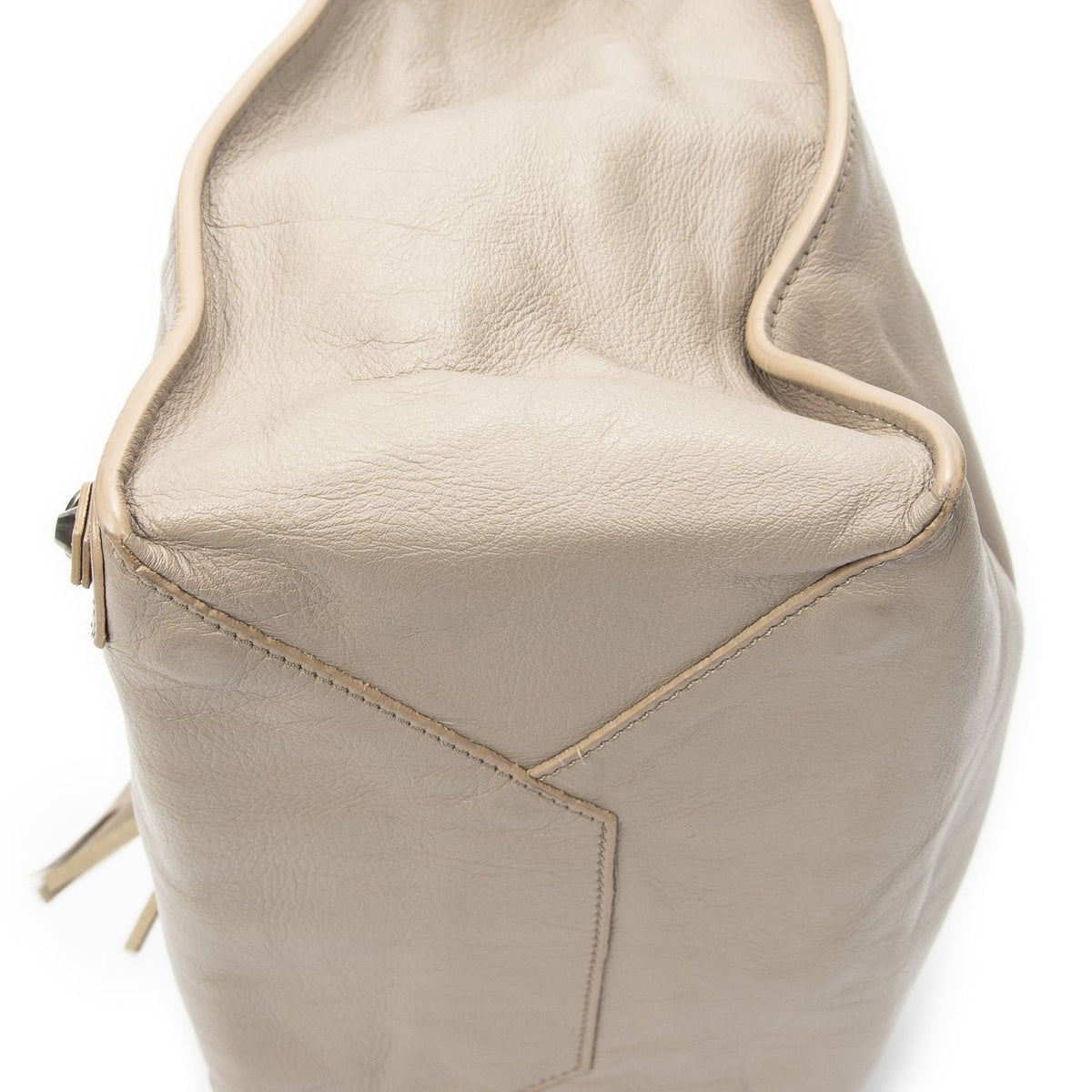 Balenciaga Papier A6 Zip Aroundtote Beige Distressed Calfskin Leather Shoulder — view 6