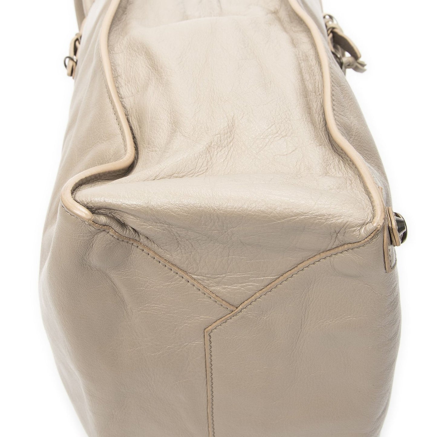 Balenciaga Papier A6 Zip Aroundtote Beige Distressed Calfskin Leather Shoulder — view 7
