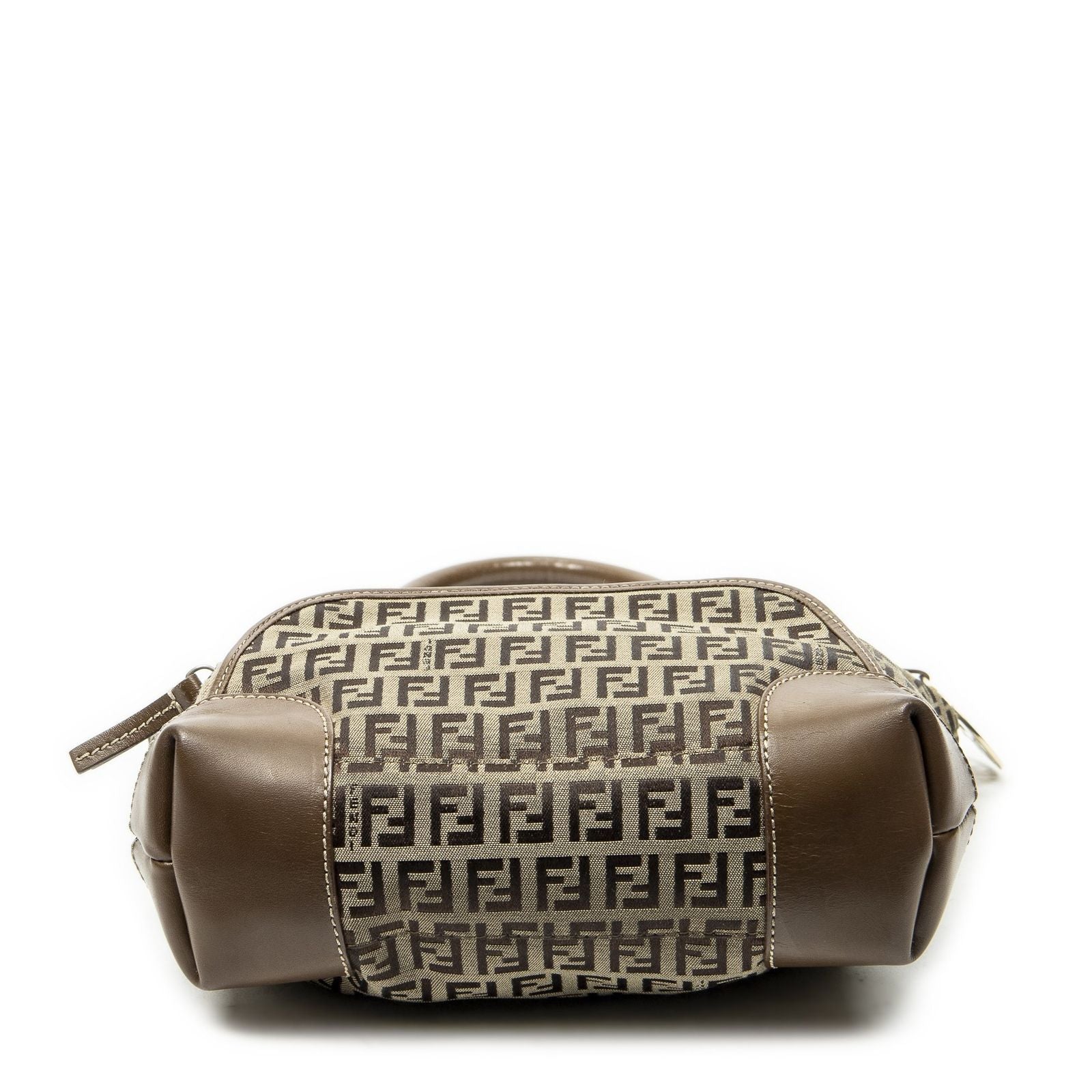 Fendi Front Pocket Bucket Tote Brown Zucchino Canvas — view 6