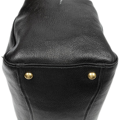 Miu Miu Studded Dome Top Handle Black Madras Leather Handbag — view 7