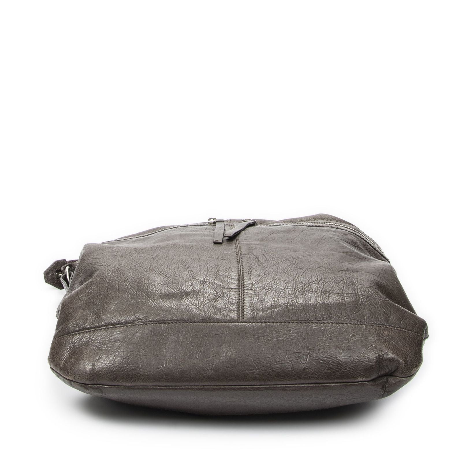 Balenciaga Classic Square Brown Distressed Calfskin Leather Shoulder Bag — view 6