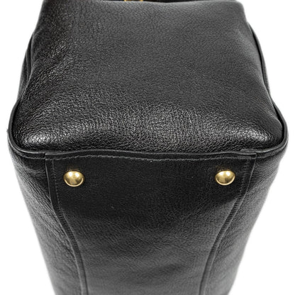 Miu Miu Studded Dome Top Handle Black Madras Leather Handbag — view 8
