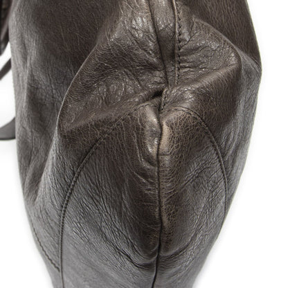 Balenciaga Classic Square Brown Distressed Calfskin Leather Shoulder Bag — view 7