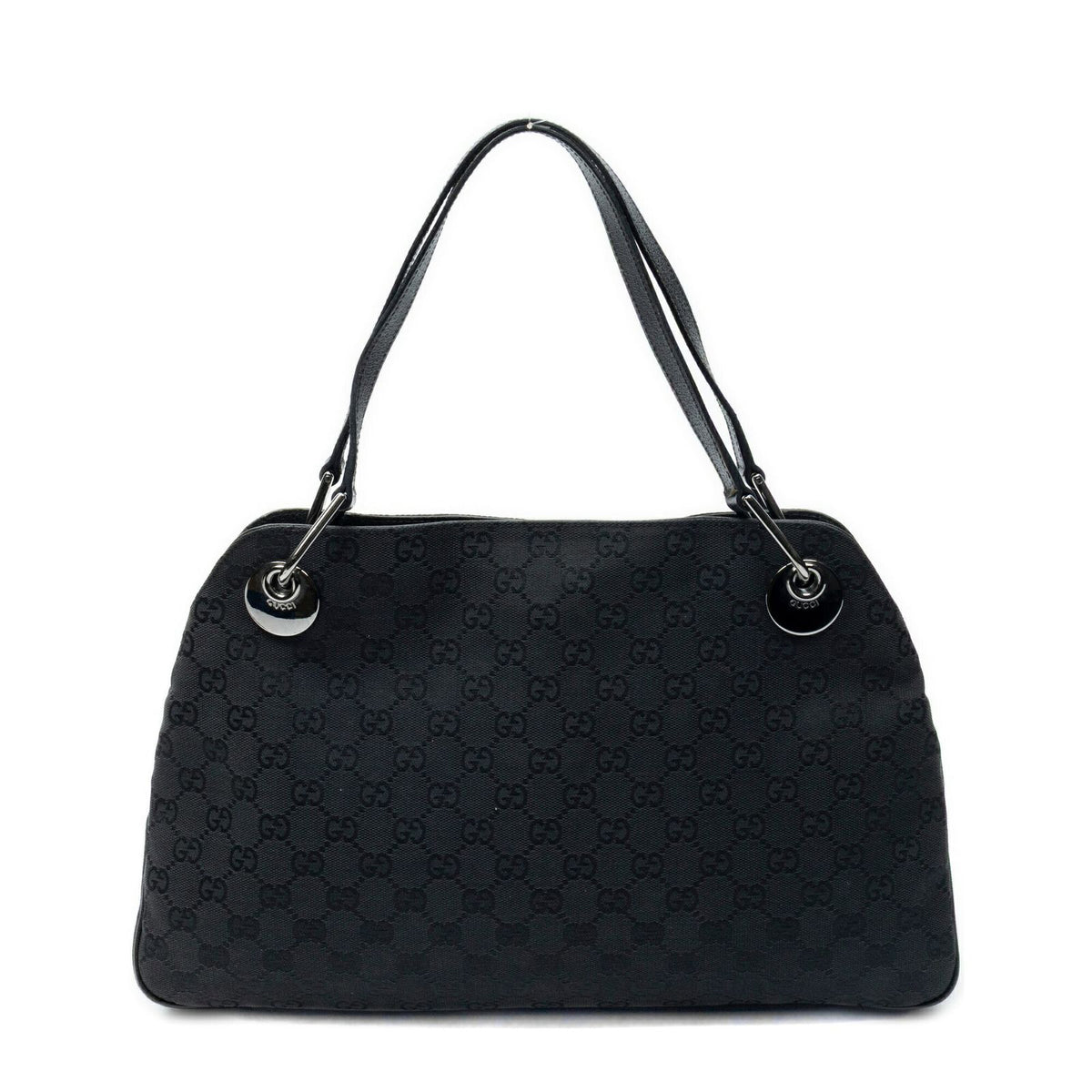 Gucci Medium Eclipse Tote Black GG Canvas — view 5