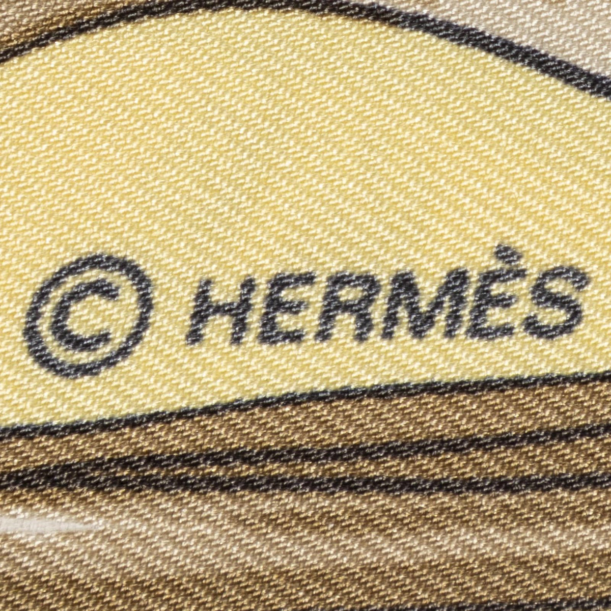Hermes Scarf Yellow Blanc's Twill Silk — view 4