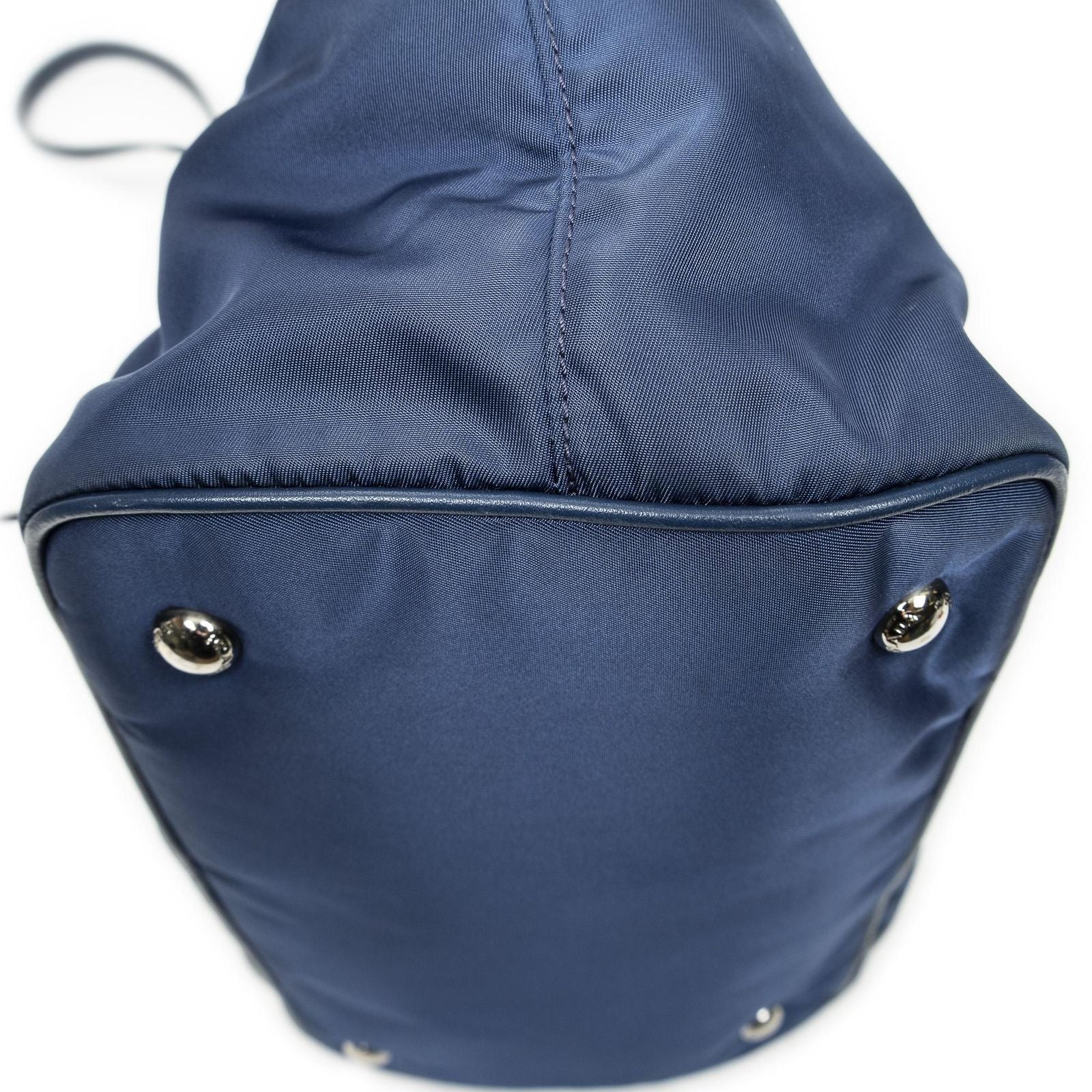 Prada Horizon Tal Convertible Gaufre Tote Blue Nylon Canvas — view 7