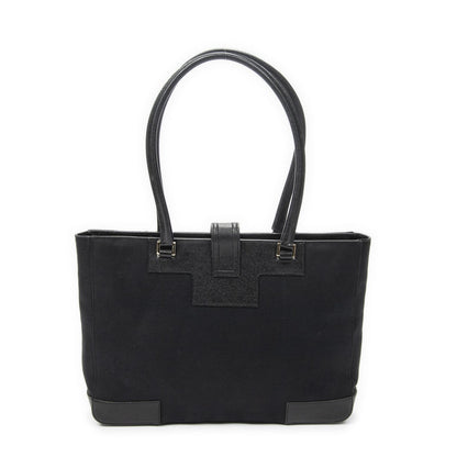 Gucci g Buckle Logo Open Tote Black Canvas — view 5
