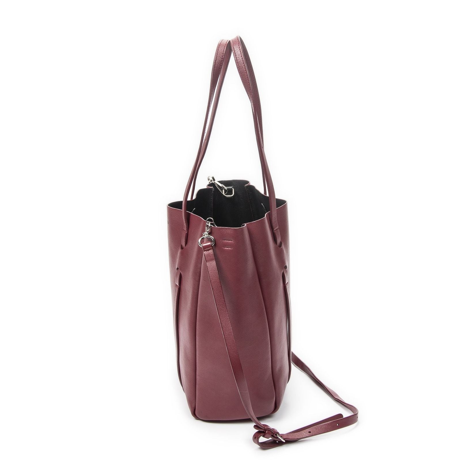 Balenciaga Everyday Tote Burgundy Calfskin Leather — view 3
