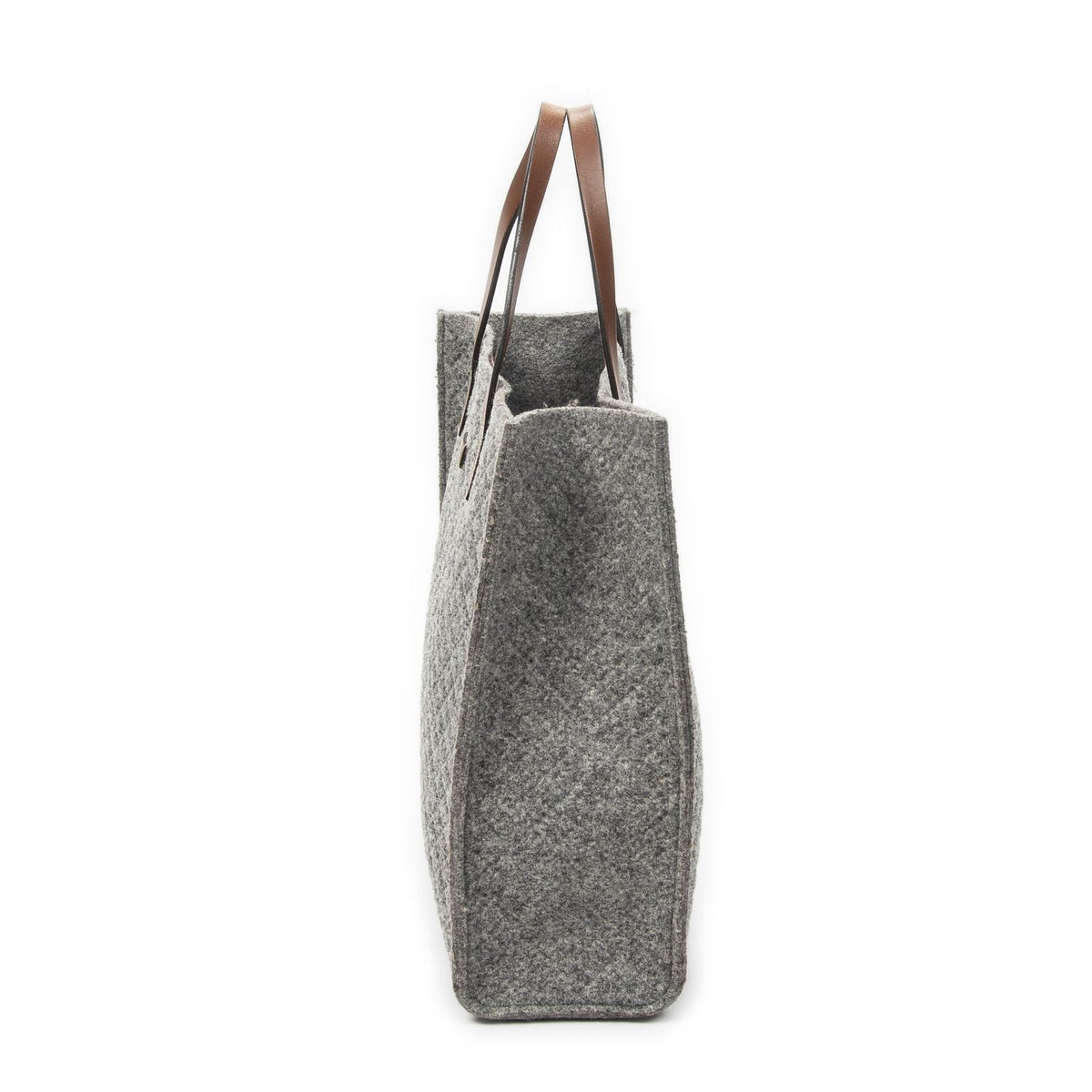 Gucci Diamante Tote Gray Matelasse Fur Canvas — view 3