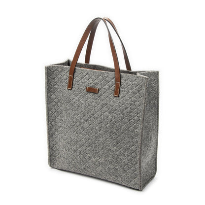 Gucci Diamante Tote Gray Matelasse Fur Canvas — view 2