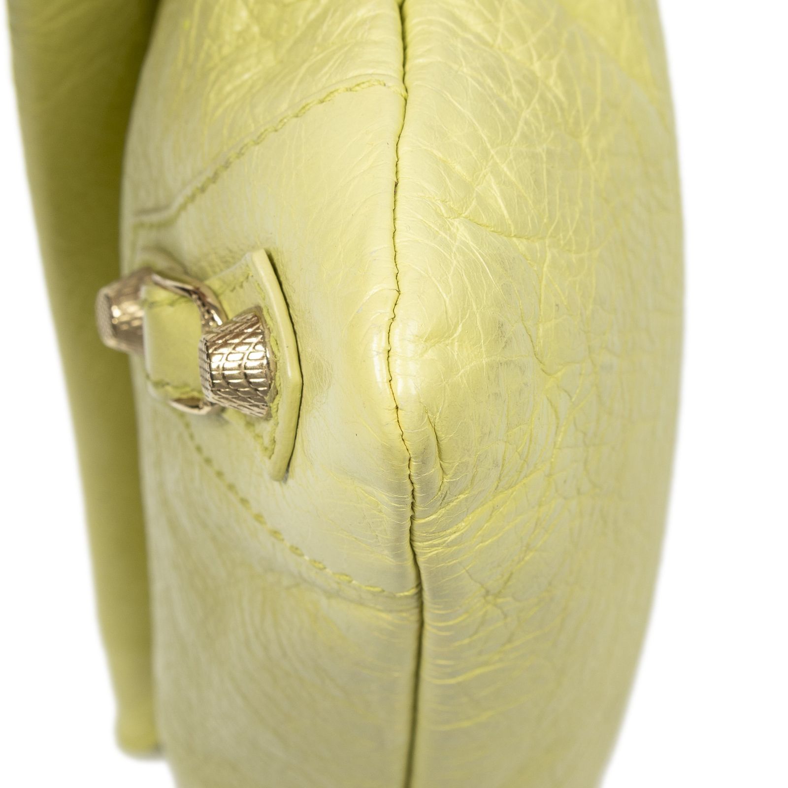 Balenciaga Envelope Clutch Crossbody Light Green Distressed Calfskin Leather — view 7