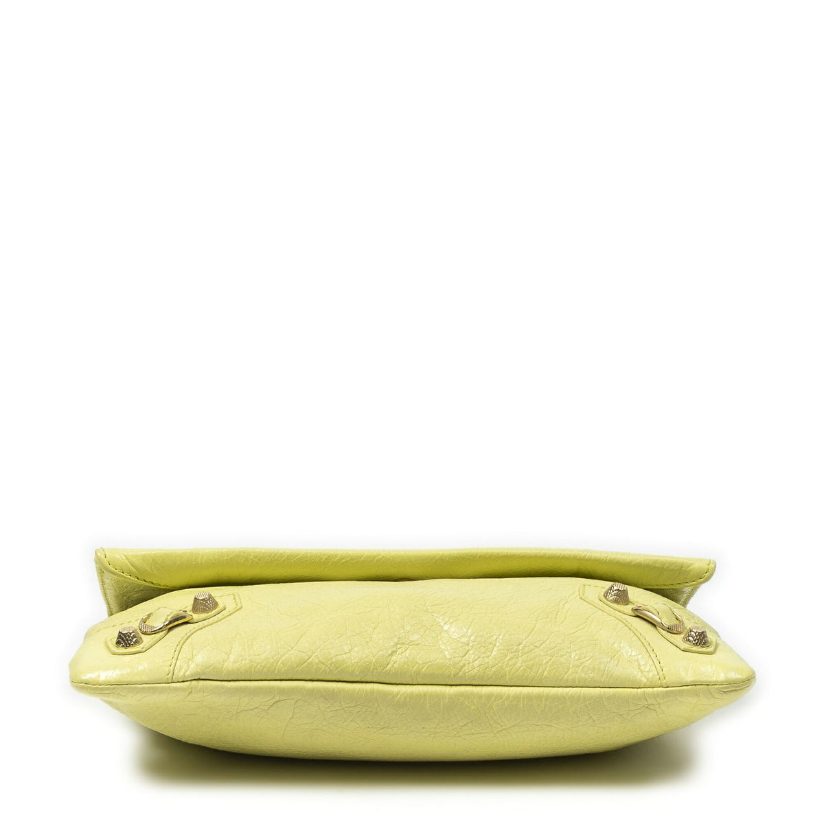 Balenciaga Envelope Clutch Crossbody Light Green Distressed Calfskin Leather — view 6