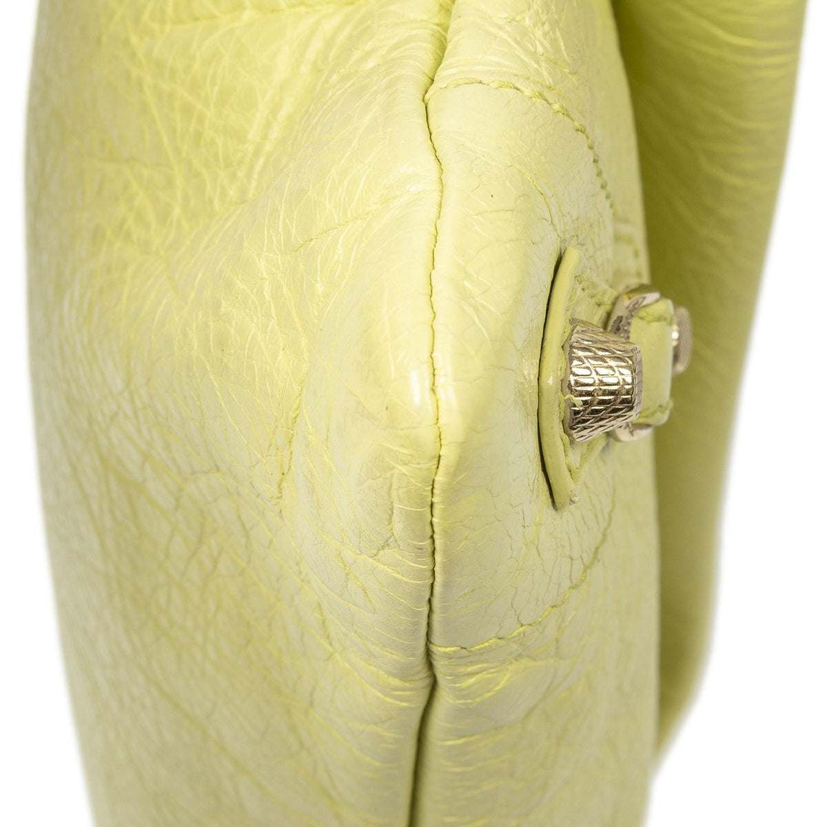 Balenciaga Envelope Clutch Crossbody Light Green Distressed Calfskin Leather — view 8