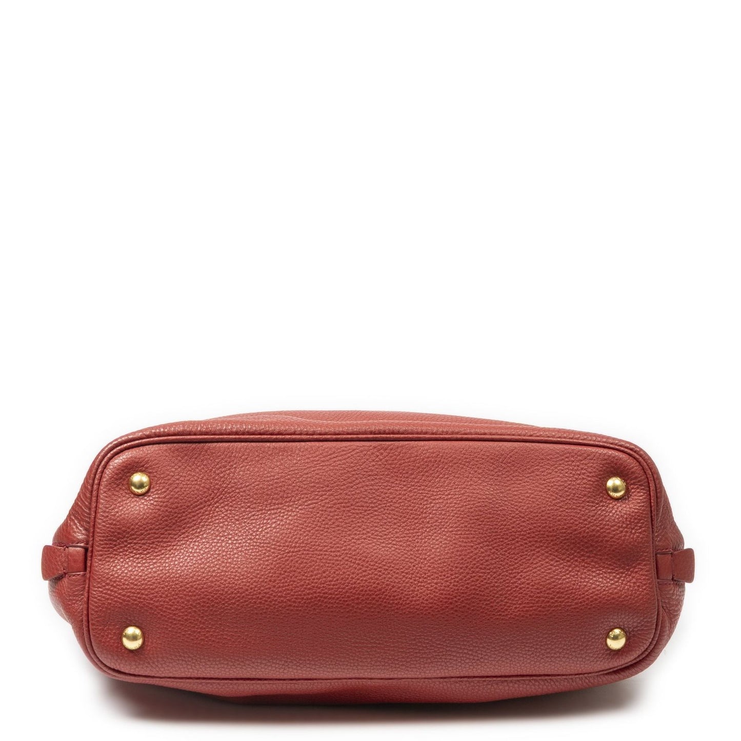 Prada Large Zip Tote Red Vitello Daino — view 6