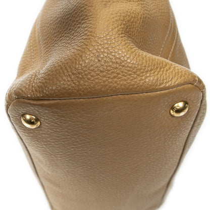 Prada Double Pocket Top Handle Tote Beige Vitello Daino — view 7