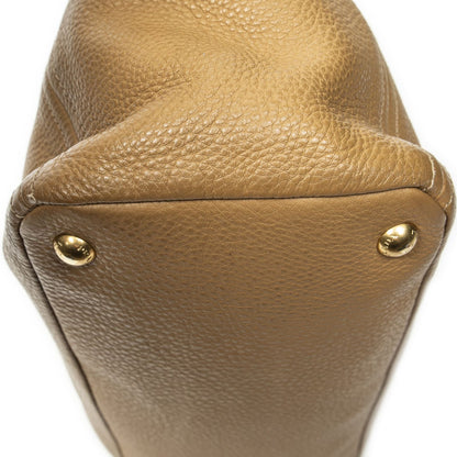 Prada Double Pocket Top Handle Tote Beige Vitello Daino — view 8