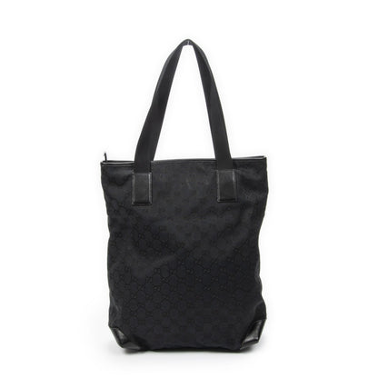 Gucci Front Pocket Zip Tote Black GG Canvas — view 5
