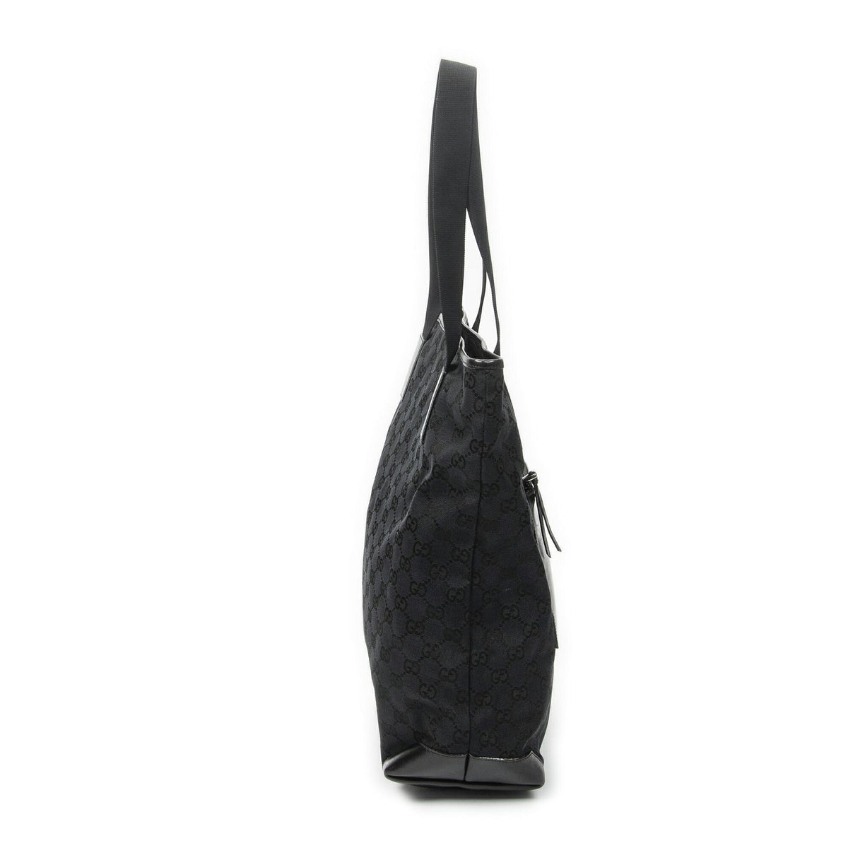 Gucci Front Pocket Zip Tote Black GG Canvas — view 4