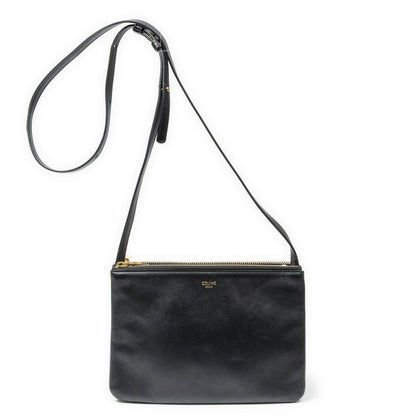Celine Small Trio Crossbody Black Calfskin Leather