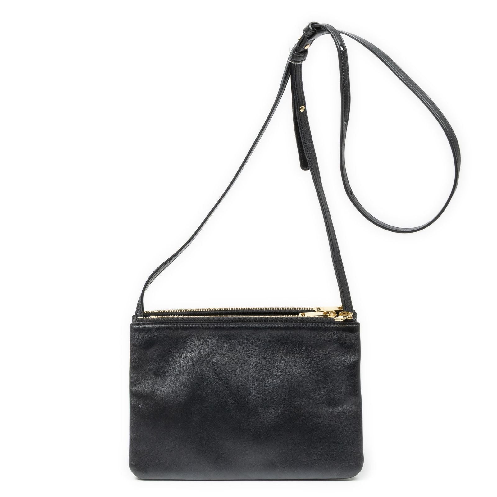 Celine Small Trio Crossbody Black Calfskin Leather — view 5