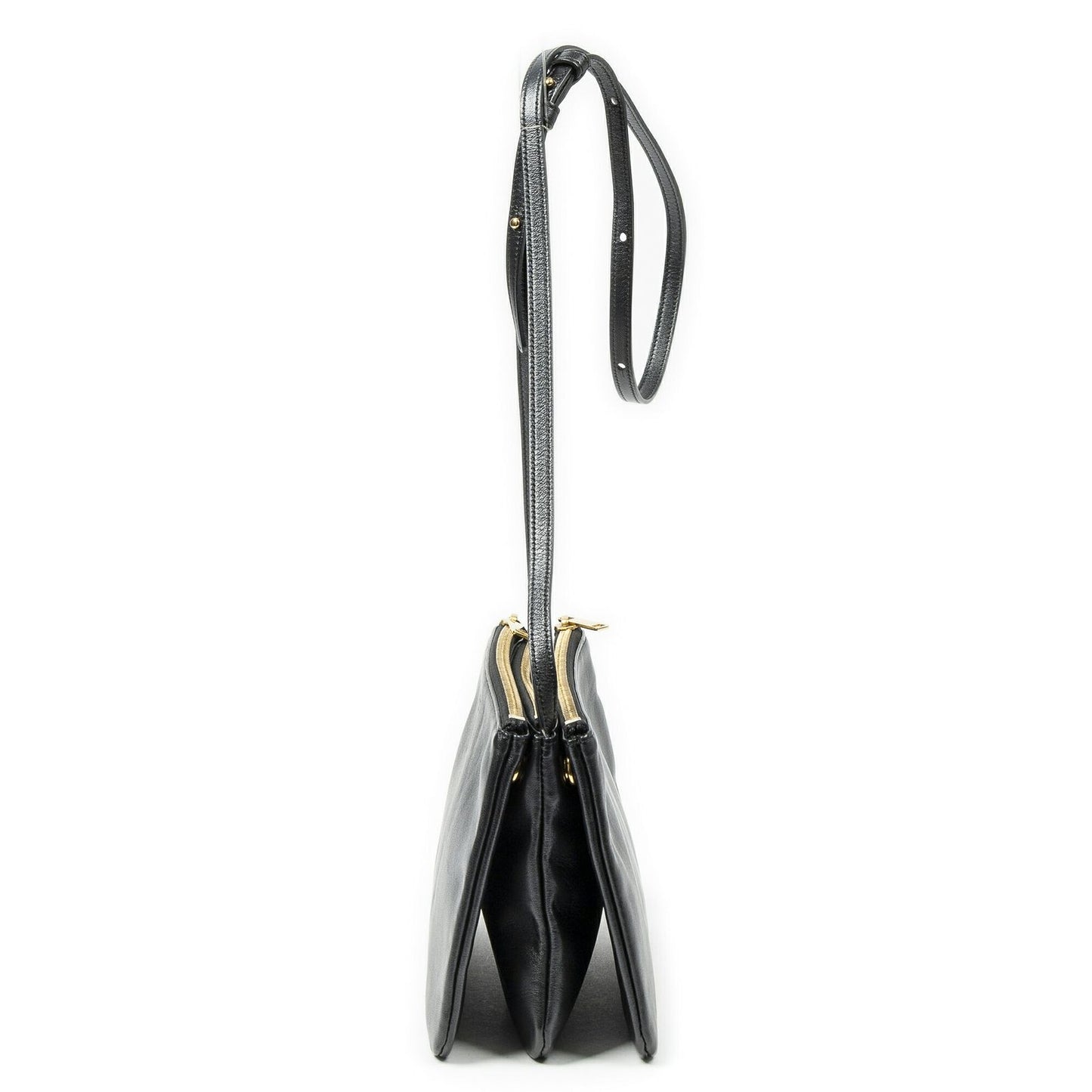 Celine Small Trio Crossbody Black Calfskin Leather — view 3